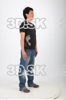 Whole body reference black tshirt blue jeans of Orville 0008